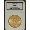 Image 1 : 1915-S $20 MS62 NGC