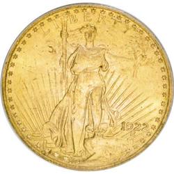1922 $20 MS64 PCGS