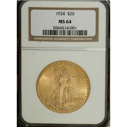 1924 $20 MS64 NGC