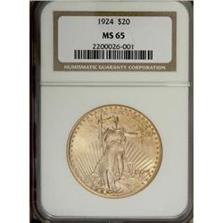 1924 $20 MS65 NGC