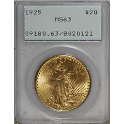 1925 $20 MS63 PCGS