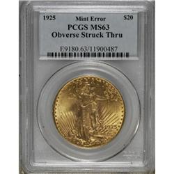1925 $20 MS63 PCGS