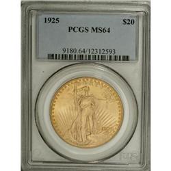 1925 $20 MS64 PCGS