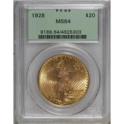 1928 $20 MS64 PCGS