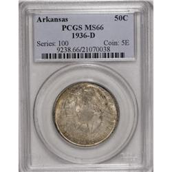 1936-D 50C Arkansas MS66 PCGS