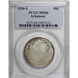 1936-S 50C Arkansas MS66 PCGS