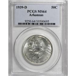 1939-D 50C Arkansas MS64 PCGS