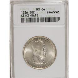 1936 50C Cincinnati MS64 ANACS
