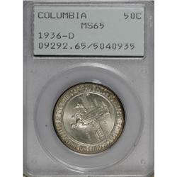 1936-D 50C Columbia MS65 PCGS