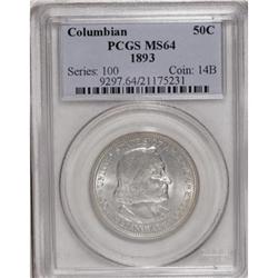 1893 50C Columbian MS64 PCGS