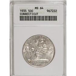 1935 50C Connecticut MS64 ANACS