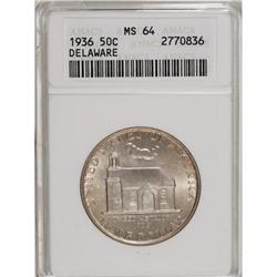 1936 50C Delaware MS64 ANACS