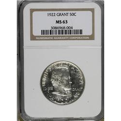 1922 50C Grant no Star MS63 NGC