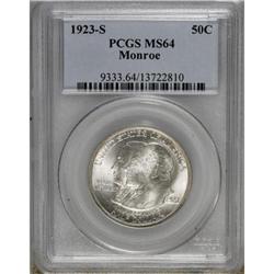 1923-S 50C Monroe MS64 PCGS