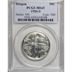 1926-S 50C Oregon MS65 PCGS