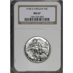 1938-D 50C Oregon MS67 NGC