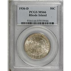 1936-D 50C Rhode Island MS66 PCGS