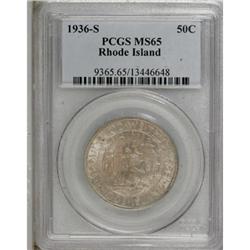 1936-S 50C Rhode Island MS65 PCGS