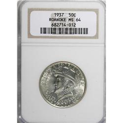1937 50C Roanoke MS64 NGC