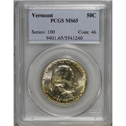 1927 50C Vermont MS65 PCGS