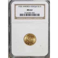 1926 $2 1/2 Sesquicentennial MS62 NGC