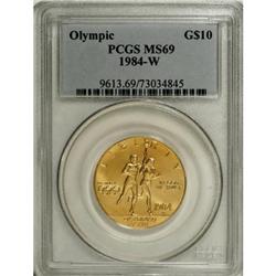 1984-W G$10 Olympic Gold Ten Dollar MS69 PCGS