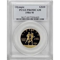 1984-W G$10 Olympic Gold Ten Dollar Deep Cameo PR69 PCG