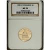 1989-W G$5 Congress Gold Five Dollar MS70 NGC