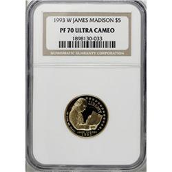 1993-W G$5 Bill of Rights Gold Five Dollar Deep Cameo P