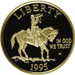 1995-W G$5 Civil War Gold Five Dollar Deep Cameo PR69 N