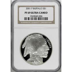 2001-P $1 Buffalo Silver Dollar Deep Cameo PR69 NGC