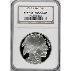2001-P $1 Buffalo Silver Dollar Deep Cameo PR69 NGC