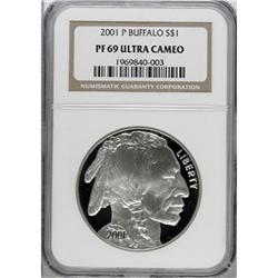 2001-P $1 Buffalo Silver Dollar Deep Cameo PR69 NGC