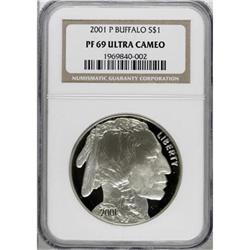 2001-P $1 Buffalo Silver Dollar Deep Cameo PR69 NGC