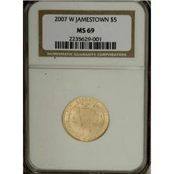 2007-W $5 Jamestown MS69 NGC
