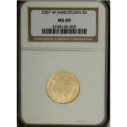 2007-W $5 Jamestown MS69 NGC