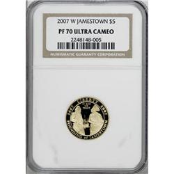 2007-W $5 Jamestown Deep Cameo PR70 NGC