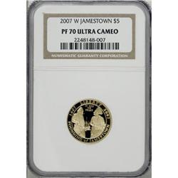 2007-W $5 Jamestown Deep Cameo PR70 NGC