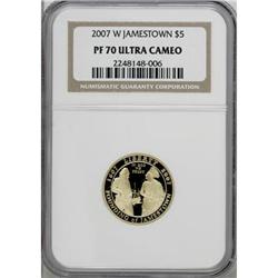 2007-W $5 Jamestown Deep Cameo PR70 NGC