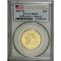 2007-W G$10 Jefferson MS69 PCGS