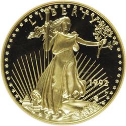 1992-W G$50 One-Ounce Gold Eagle Deep Cameo PR70 NGC