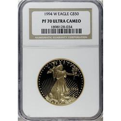 1994-W G$50 One-Ounce Gold Eagle Deep Cameo PR70 NGC