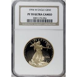1994-W G$50 One-Ounce Gold Eagle Deep Cameo PR70 NGC