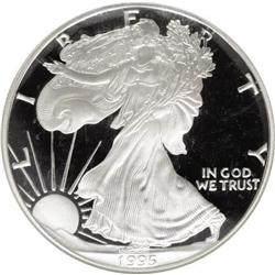 1995-P $1 Silver Eagle Deep Cameo PR70 NGC