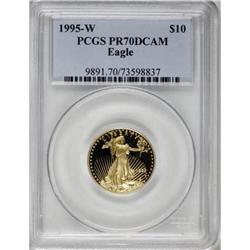 1995-W G$10 Quarter-Ounce Gold Eagle Deep Cameo PR70 PC