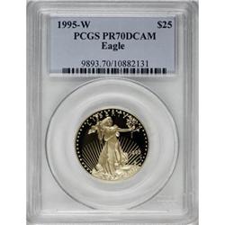 1995-W G$25 Half-Ounce Gold Eagle Deep Cameo PR70 PCGS