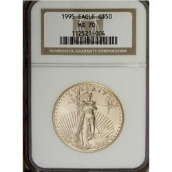 1995 G$50 One-Ounce Gold Eagle MS70 NGC