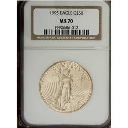 1995 G$50 One-Ounce Gold Eagle MS70 NGC
