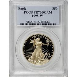 1995-W G$50 One-Ounce Gold Eagle Deep Cameo PR70 PCGS
