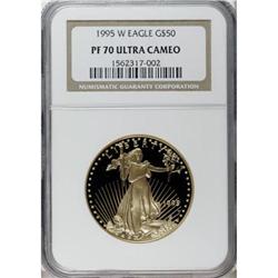 1995-W G$50 One-Ounce Gold Eagle Deep Cameo PR70 NGC